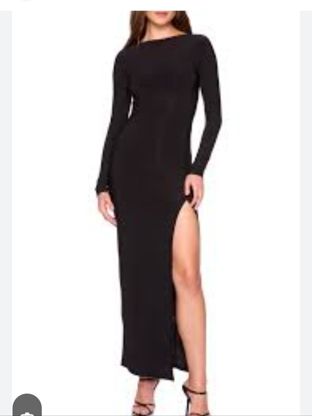 Susana Monaco Long Sleeve Matte Jersey High Side Slit Dress Size XL NWT